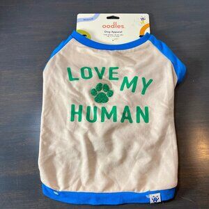 🐾 Oodles “Love My Human” Dog Shirt – Medium (18–25 lbs) – NEW